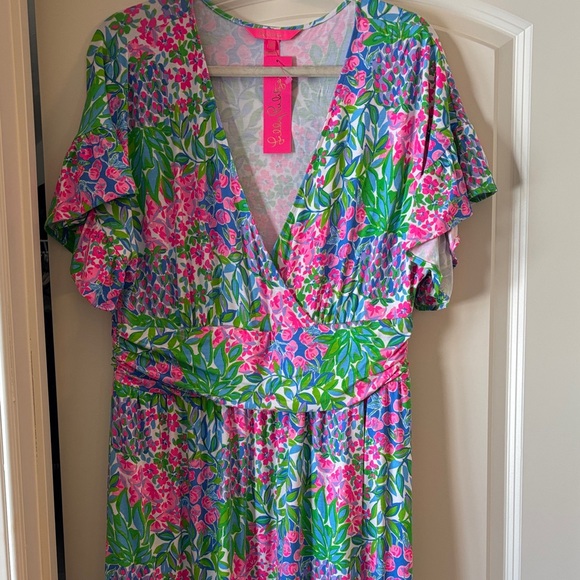 Lilly Pulitzer Colorful Floral Midi Dress - Picture 2 of 5